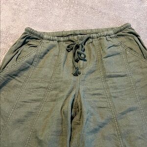 Olive Green Drawstring Pants